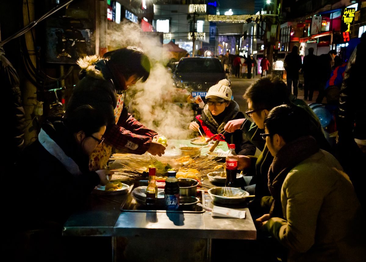 Restaurante callejero en Beijing