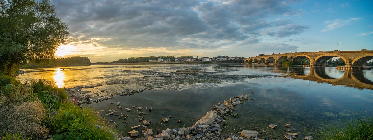 Shot in France, at the River Loire. Panorama made from six shots, stitched together in Lightroom.