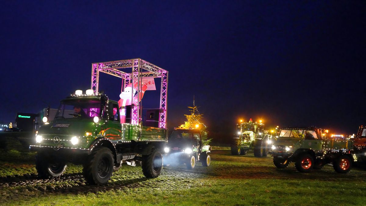 Das 87th Fahrzeug das den Sammelpunkt in Spelle verlässt, ist ein Unimog