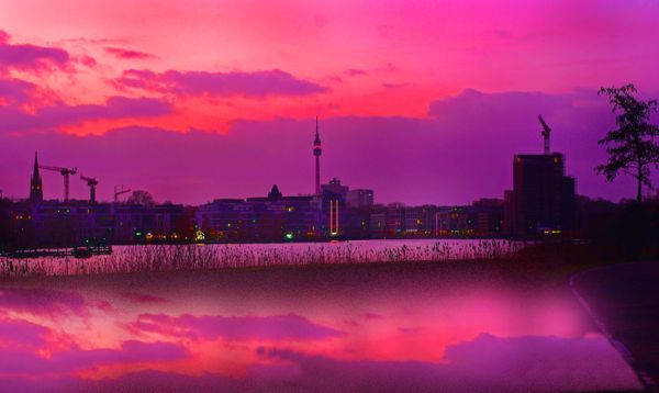 Noch mehr Pink. Abendlichter im Januar.